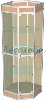 ВА-403-Д Витрина угловая из профиля и задней стенкой ДСП к к ВА-400-Д, 401-Д цвет Дуб сонома